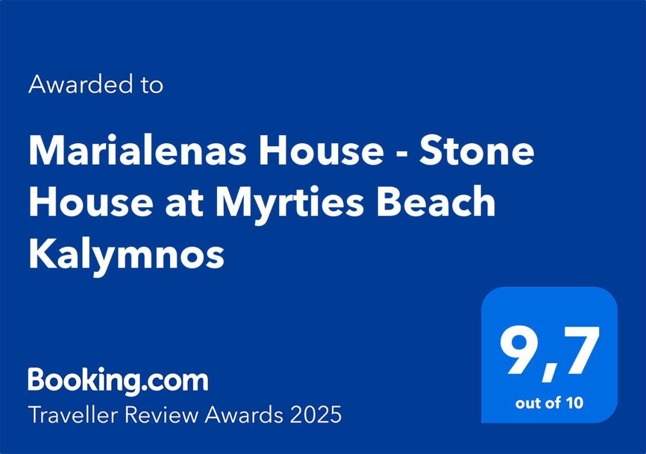 Marialenas House - Stone House At Myrties Beach Kalymnos Eksteriør billede